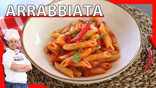 Receta de pasta con salsa arrabbiata recetas en español facil 🌶 Cocina Con Marco [upl. by Enneirdna]