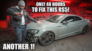 FIXING A CRASH DAMAGED AUDI RS5 COUPE IN 48 HOURS  START TO FINISH [upl. by Philana]