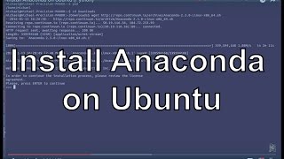 Install Anaconda on Ubuntu Python [upl. by Nailimixam]