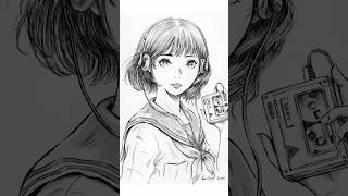 잉크펜과 코픽마카로 그리기 Drawing draw animedrawing art drawinganime [upl. by Hagile]