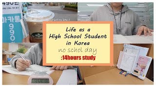 ENGKOR Life as a Korean High School Student  No School Day  14 hours study  수능 한 달 남은 고3으로 살기 [upl. by Nnaynaffit252]