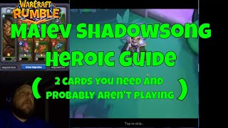 FTP Heroic Maiev Shadowsong Guide Red Quest Clutch Combo To Dominate Early Game  Warcraft Rumble [upl. by Ettolrahs]