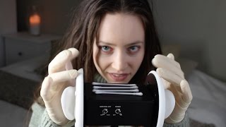 ASMR Whisper Ear Cleaning amp Ear Blowing With Latex Gloves [upl. by Gibun185]