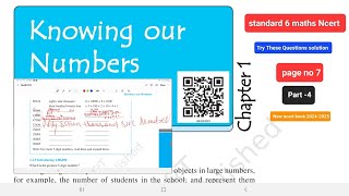 Class 6 Maths Chapter 1 Knowing Our Numbers  try these questions solution page number 7 ncert book [upl. by Cirdes]