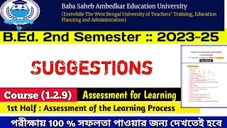 Course129 1st Half Suggestion for BEd 202325 BEd 2nd Semester Suggestion Bengali Version [upl. by Borer]