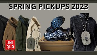 SPRING PICKUPS  SALOMON XT6 GORETEX  UNIQLO WINDPROOF OUTER FLEECE JACKET  AND MORE [upl. by Yrag]