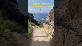 Tossa de Mar  less crowded beach Costa Brava Spain 🇪🇸 [upl. by Atse]