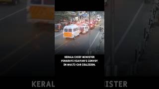 KERALA CM CAR COLLISION ON ROAD trending shorts kerala cm car collision road safety brake [upl. by Hgielrebmik]