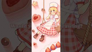 Would you eat this drawing 🍓 ★ 🍰 Patisserie Peach  Fanart from PrincessPeachShowtime [upl. by Arutak]