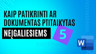 Lentelių naudojimas ir dokumentų pritaikymas neįgaliesiems [upl. by Micaela]