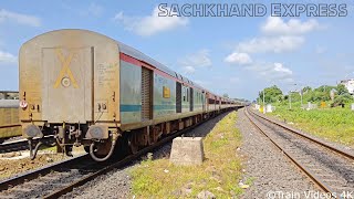 12715 Nanded  Amritsar Sachkhand Express  MLY Twin WDM3D ALCO  Train Videos Indian Railways [upl. by Ellehcir]