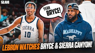 LeBron Watches Bryce James amp Sierra Canyon Turn Up at USC 🔥🚨 [upl. by Aniled]