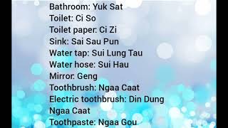 I Can Speak Cantonese Lesson 12 Household Items [upl. by Supat]