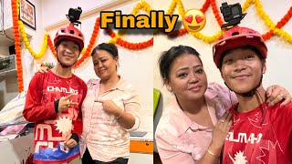 😍Finally I meet Bharti ma’am LifeOfLimbachiyaas❤️ Dream come true  travel by cycle B Crazy Ep97 [upl. by Suirrad561]