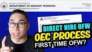 POEA Direct Hire OFW  Paano kumuha ng oec phase 1 phase 2 Process [upl. by Eduj]