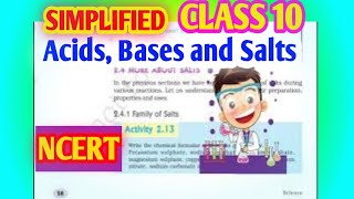 Class 10🎯Acids Bases and Salts more about salts  NCERT  board exam [upl. by Giefer]