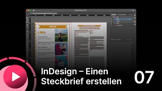 Abizeitung  Abibuch InDesign Tutorial quotEinen Steckbrief erstellenquot  Teil 07 [upl. by Mamoun940]