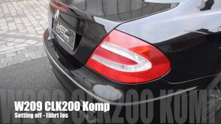 MEC Design Mercedes W209 CLK200 Kompressor Exhaust  Earthquake Sound Version [upl. by Eciruam]