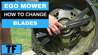 EGO 21” 56V Lawn Mower How To Change or Install The Mulching Blade [upl. by Zurheide707]