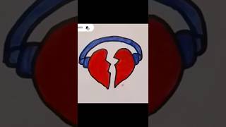 How to drow Broken heart 💔drwaingforkids easydrawing [upl. by Cirone]