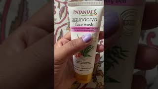 Patanjali Saundarya face wash review  patanjali facewash shorts youtube curlydishu review [upl. by Lemert]