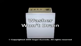 Whirlpool Washing Machine Not Draining The Water  See what parts to check in a not draining washer [upl. by Alverson]