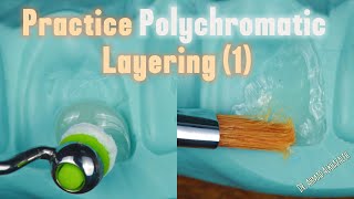 Polychromatic Dental Composite Layering Practice  Exercise 1 [upl. by Plumbo]