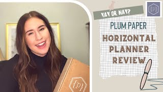 PLUM PAPER HORIZONTAL PLANNER REVIEW  HOW TO CUSTOMIZE [upl. by Svensen]