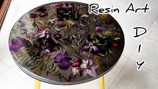 Resin Art Tutorial  Amazing Table of Flowers and Epoxy [upl. by Cicenia]