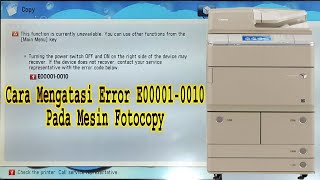 Cara Mengatasi Error E000010010 pada mesin Fotocopy [upl. by Anirdnaxela]