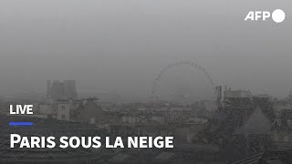 🔴 LIVE  Vue de Paris sous la neige [upl. by Aihsele]