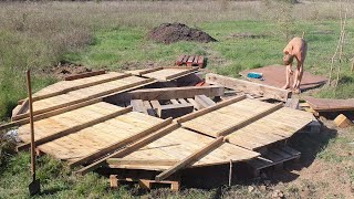 Building a Yurt ep1 Flooring [upl. by Johny678]