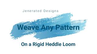 Can you really weave any pattern draft on a Rigid Heddle Loom [upl. by Berthold668]