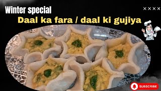 best winter special daal ka fara  daal ki gujiya fara kaise banaen simple chane daal ke fara reps [upl. by Shewmaker615]