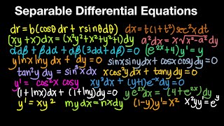 Separable Differential Equations Part 1 Live Stream [upl. by Aekal]