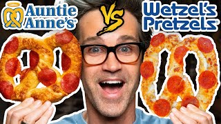 Auntie Annes vs Wetzels Pretzels Taste Test  Food Feuds [upl. by Sorci]