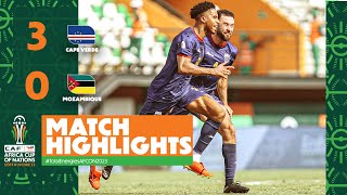 HIGHLIGHTS  Cape Verde 🆚 Mozambique TotalEnergiesAFCON2023  MD2 Group B [upl. by Atinar]