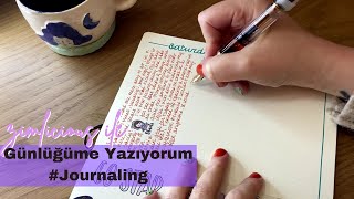 Günlüğüme Yazıyorum 1  Günlük Tutmak Journaling [upl. by Petrie182]