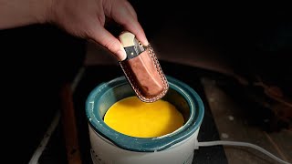 Should I dip my leather knife sheath in hot wax [upl. by Yulma]