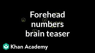 Forehead numbers brain teaser  Puzzles  Math for fun and glory  Khan Academy [upl. by Nyvar]