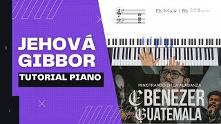 TUTORIAL PIANO  JEHOVÁ GIBBOR  EBENEZER GUATEMALA [upl. by Ameyn]