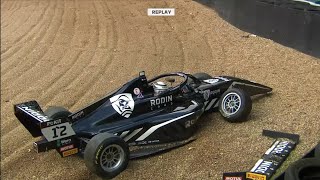 British F4 2024  Brands Hatch Race 1  Ninovic Crash [upl. by Cochard]