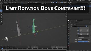 Limit Rotation Bone Constraint Blender [upl. by Pearlstein]