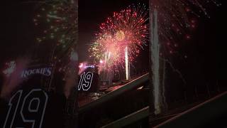 Colorado Rockies Fan Appreciation FireworksCharlie Blackmon retirement post game Denver 92724 [upl. by Iborian]