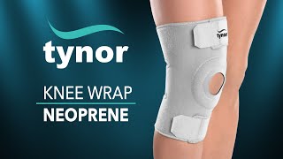 How to wear Tynor Knee Wrap Neoprene for therapeutic support and compression of the knee [upl. by Llennor]