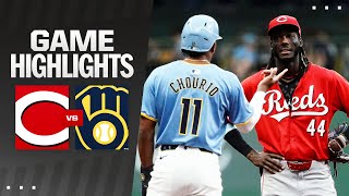 Reds vs Brewers Game Highlights 8924  MLB Highlights [upl. by Caves789]