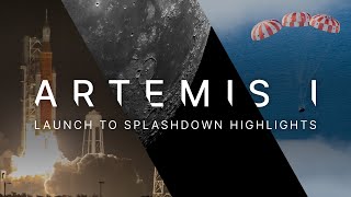 NASA’s Artemis I Moon Mission Launch to Splashdown Highlights [upl. by Ilahsiav]