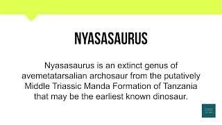 How To Pronounce Nyasasaurus  Meaning  Pronunciation [upl. by Oicatsana]