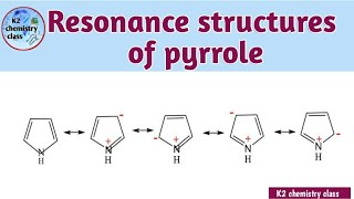 Resonance structures of pyrrolepyrrole resonating structurespyrrole resonance by khushboo yadav [upl. by Ohploda]