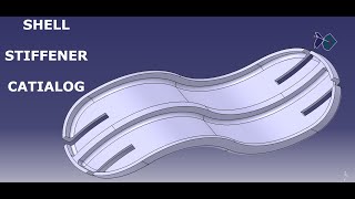 Shell Stiffener  CATIA V5  CATIALOG [upl. by Ahsok]